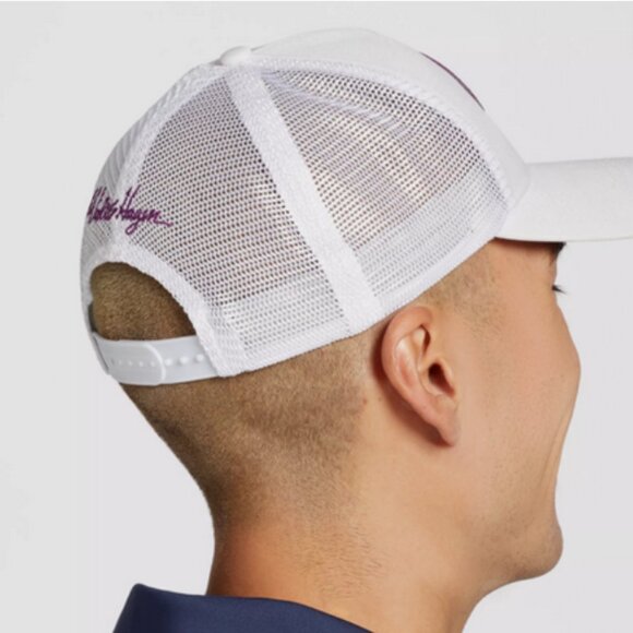 NWT ~ Walter Hagen Hat Cap Mens SnapBack White Patch Logo Golf White Mesh ($20) - Picture 6 of 6